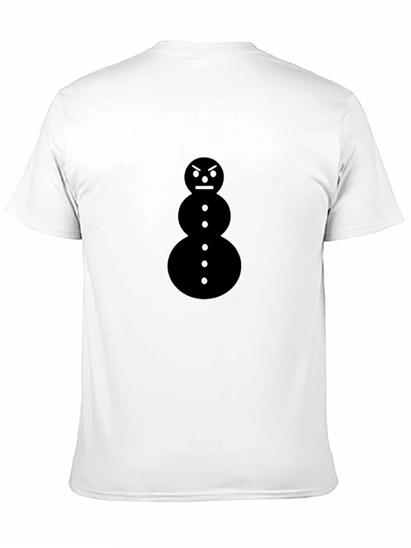 Grumpy Snowman Black T-Shirt - Mens Graphic Tee