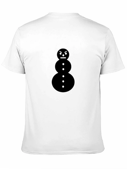 Grumpy Snowman Black T-Shirt - Mens Graphic Tee