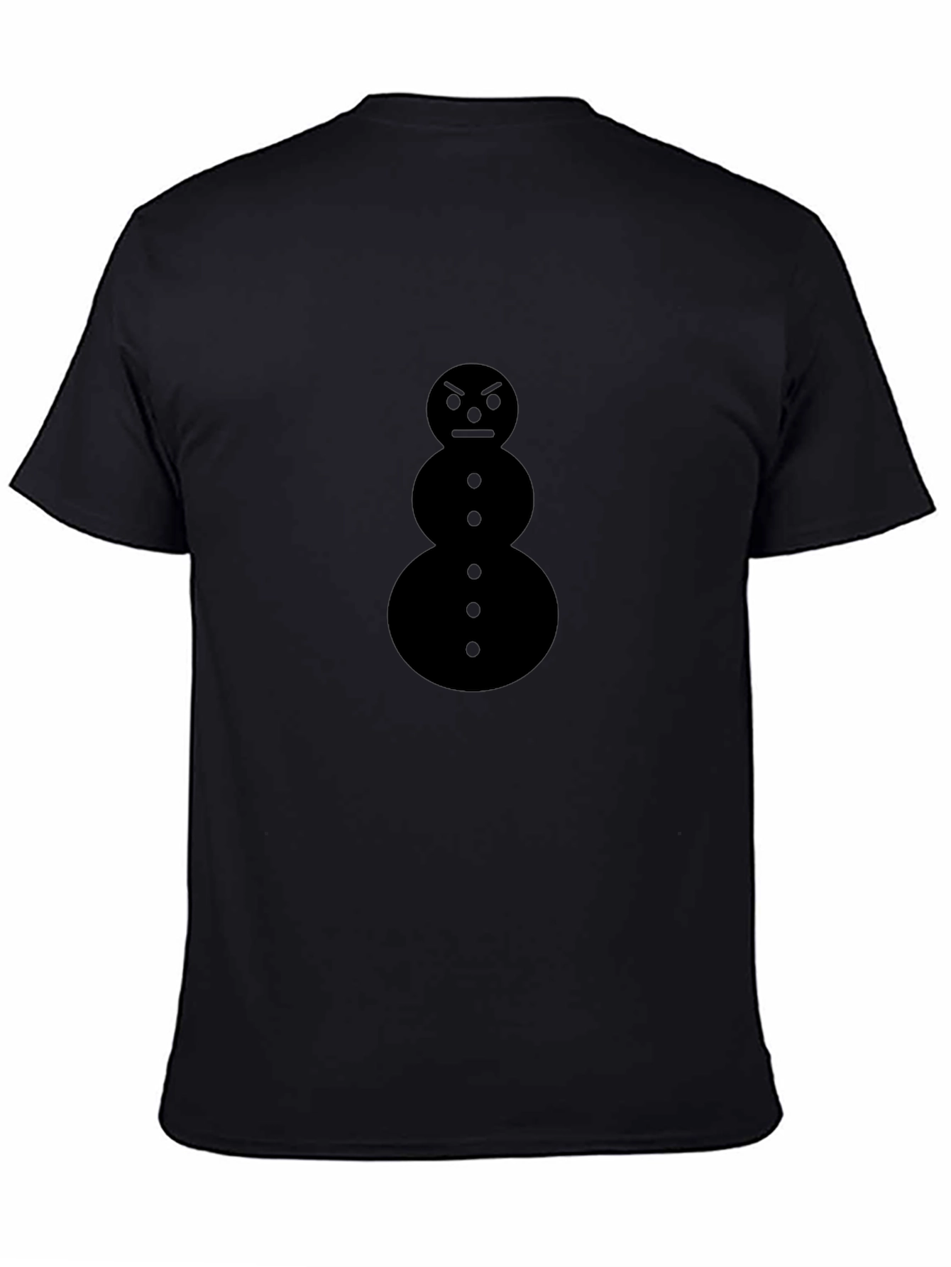 Grumpy Snowman Black T-Shirt - Mens Graphic Tee