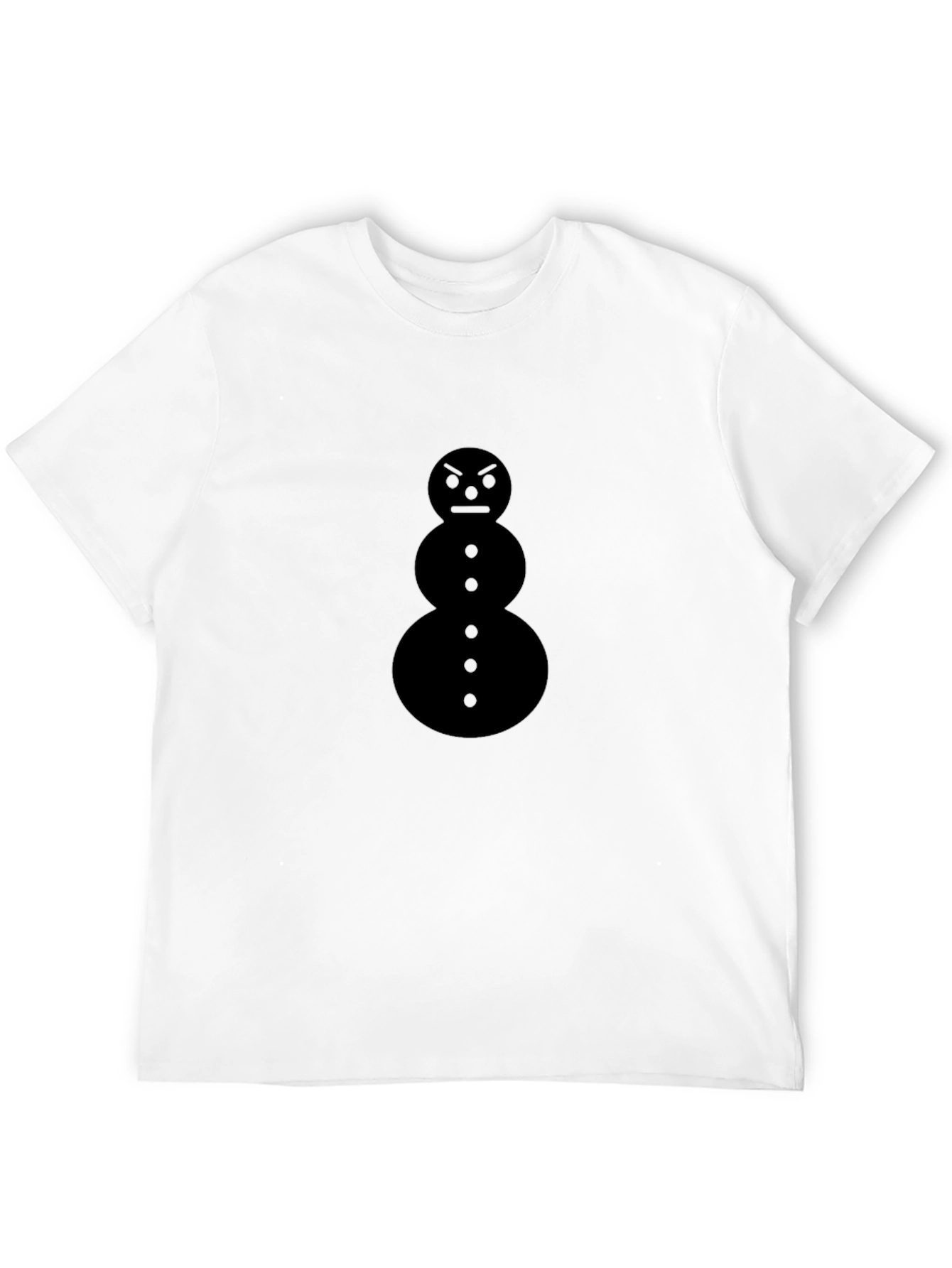 Grumpy Snowman Black T-Shirt - Mens Graphic Tee