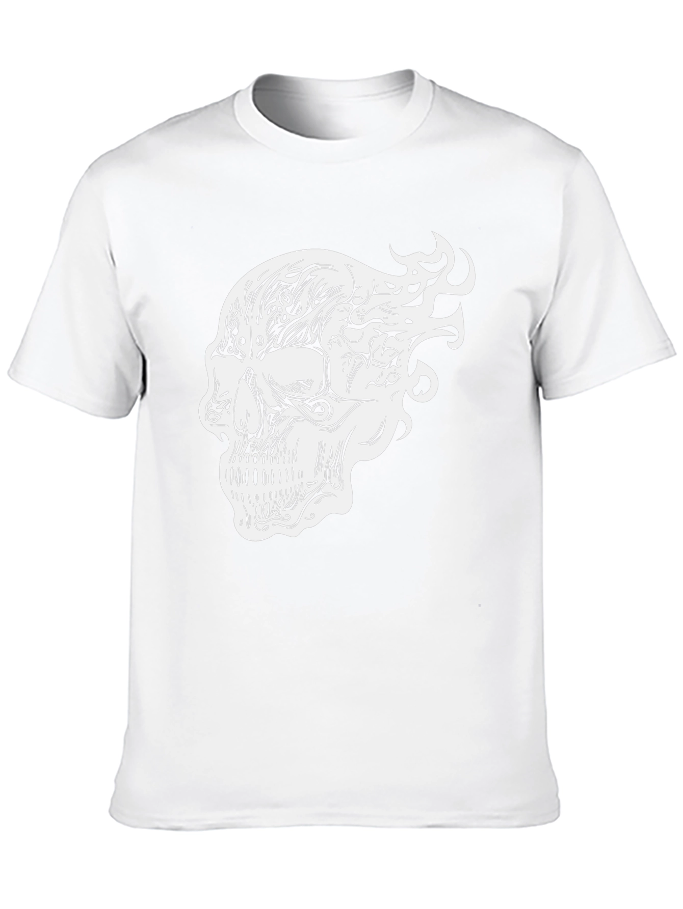 Skull Graphic Print T-Shirt - Black