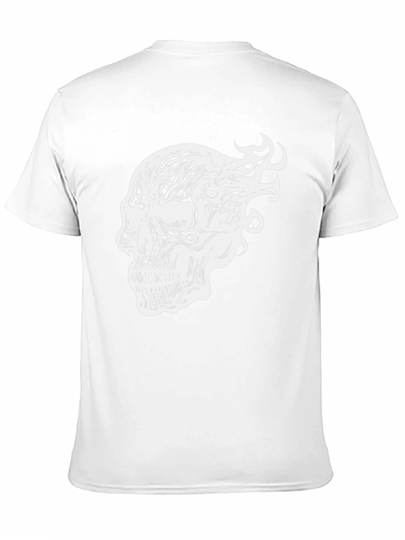 Skull Graphic Print T-Shirt - Black