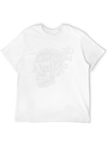 Skull Graphic Print T-Shirt - Black