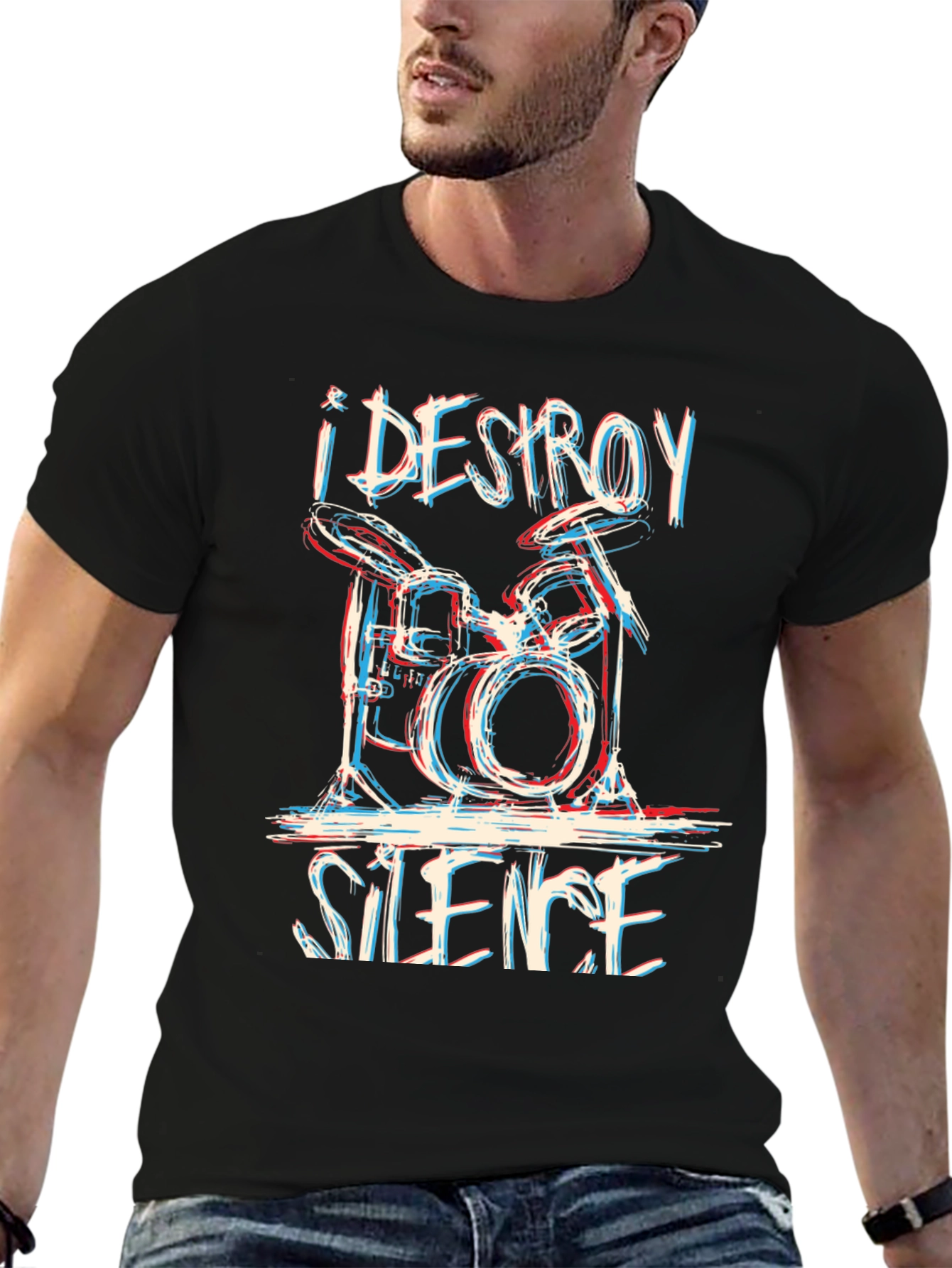 I Destroy Silence Drummer T-Shirt