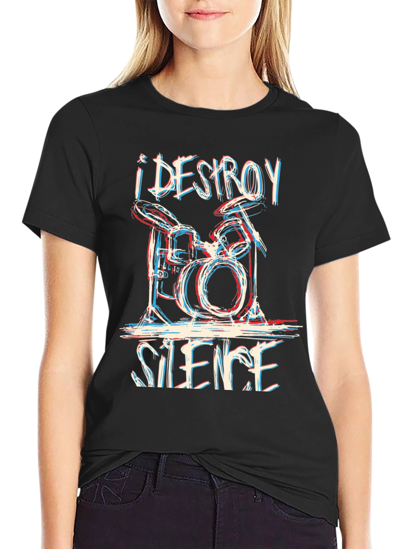 I Destroy Silence Drummer T-Shirt