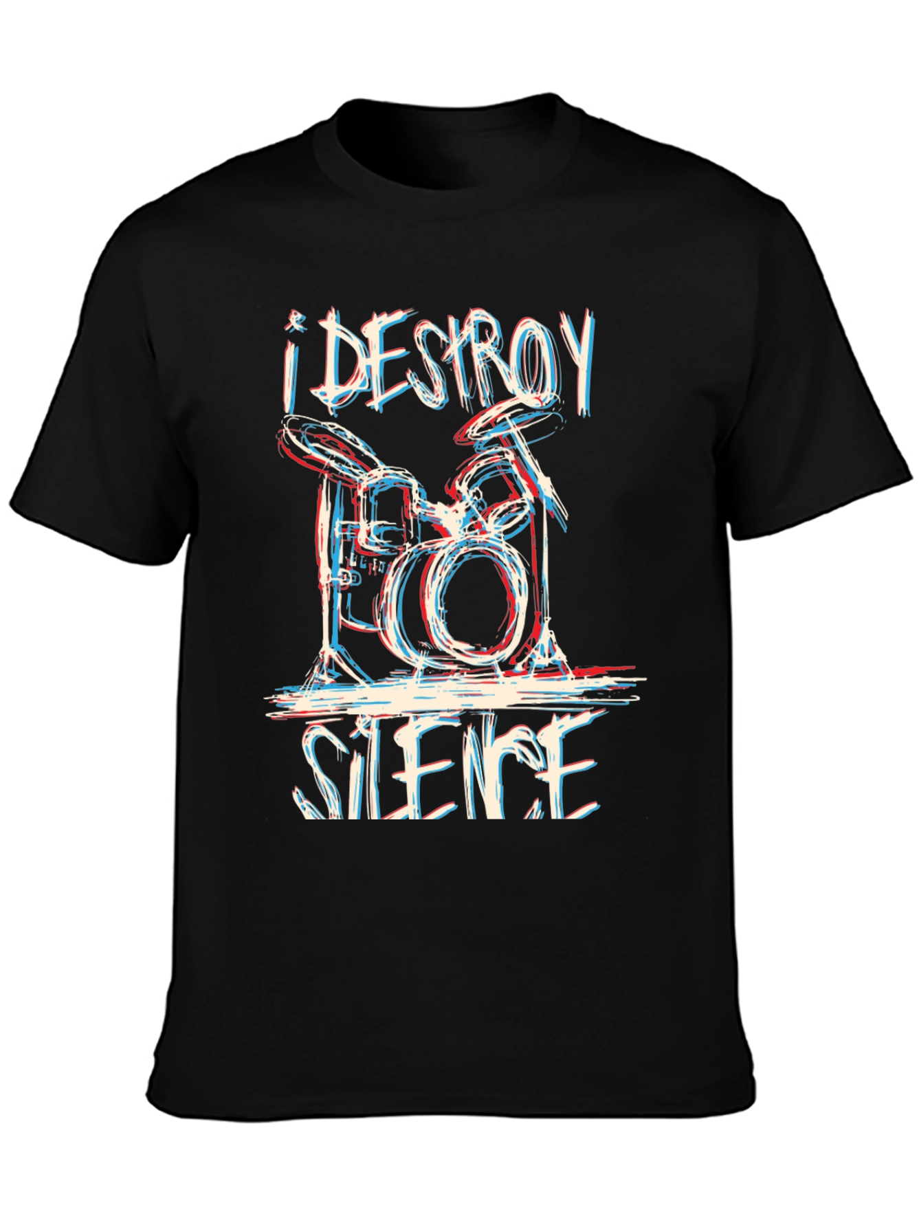 I Destroy Silence Drummer T-Shirt