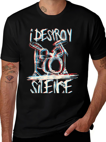 I Destroy Silence Drummer T-Shirt