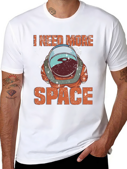 I Need More Space Astronaut T-Shirt - Black