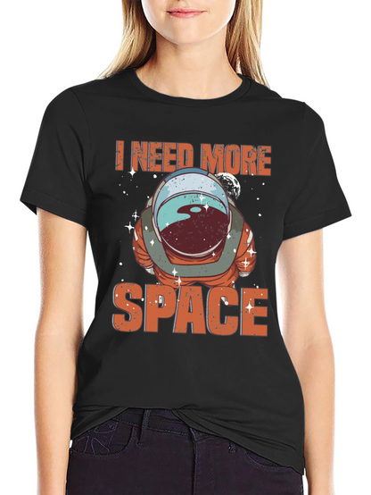 I Need More Space Astronaut T-Shirt - Black