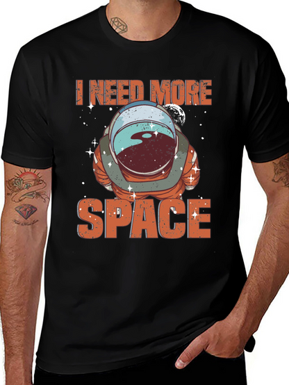 I Need More Space Astronaut T-Shirt - Black