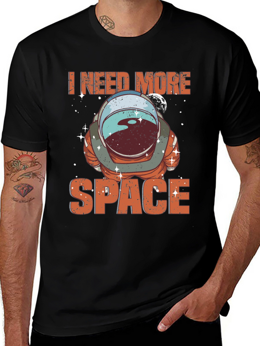 I Need More Space Astronaut T-Shirt - Black