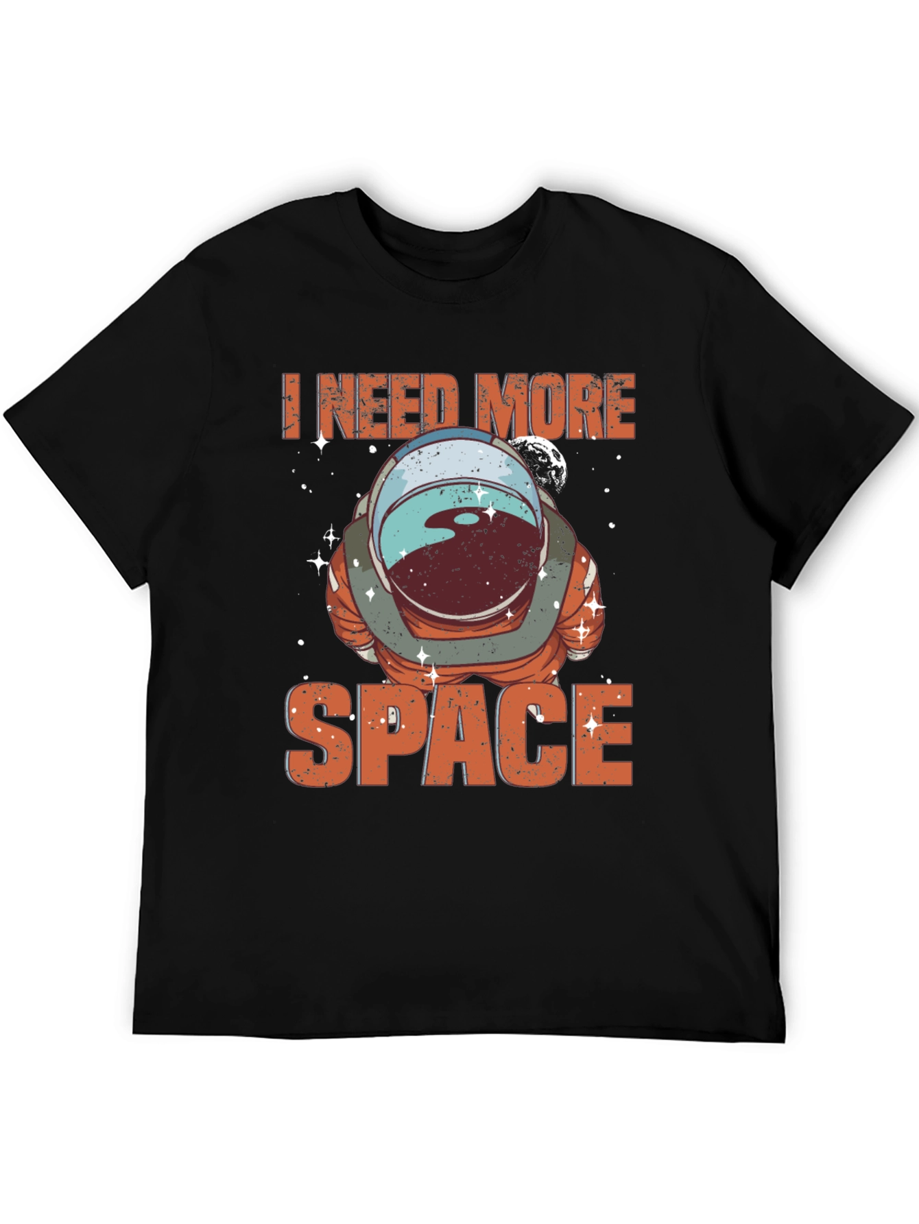 I Need More Space Astronaut T-Shirt - Black
