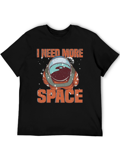 I Need More Space Astronaut T-Shirt - Black