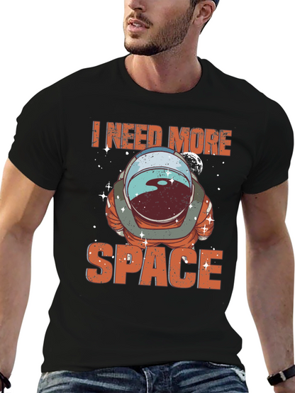 I Need More Space Astronaut T-Shirt - Black