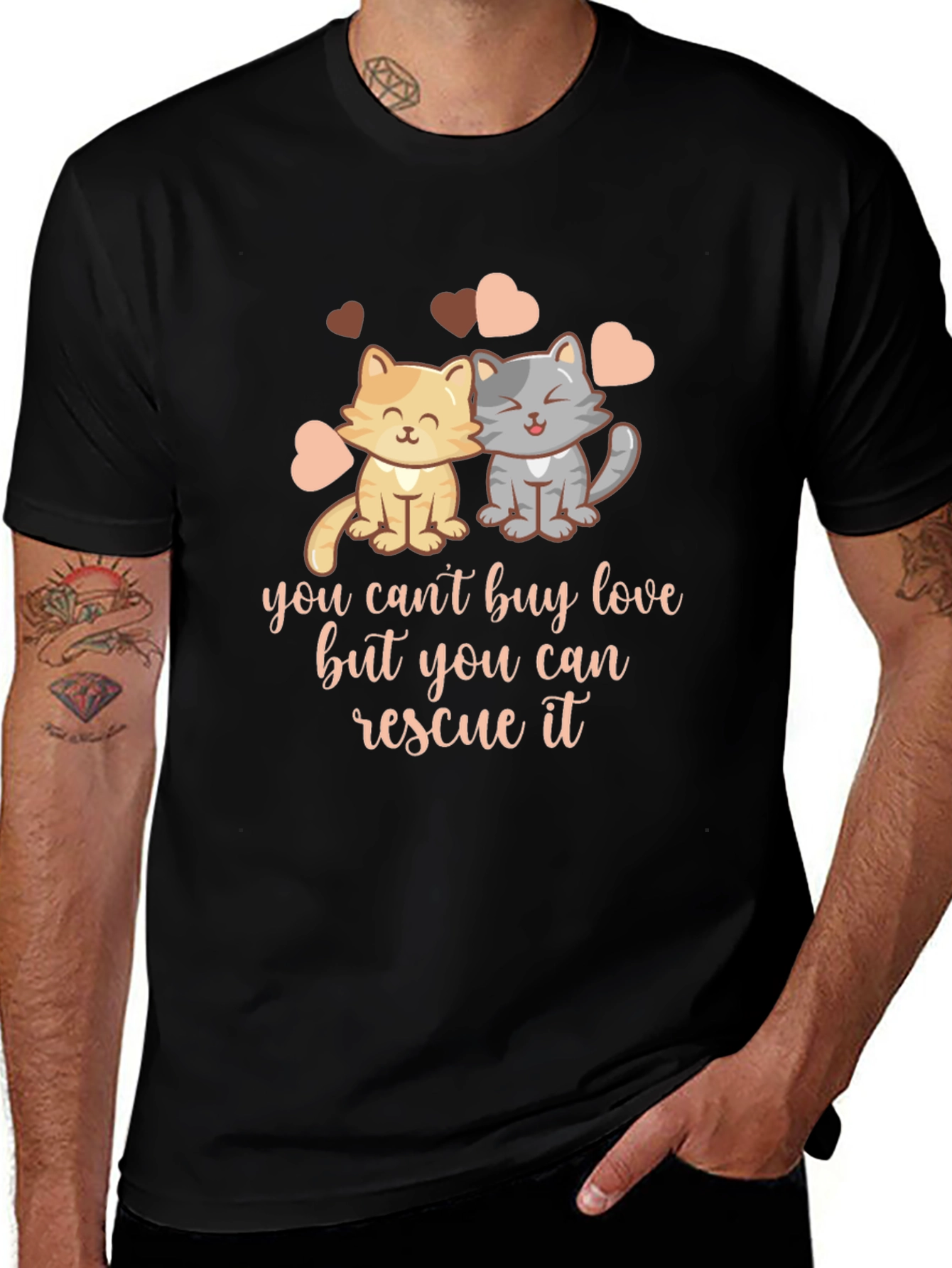 Rescue Love Unisex T-Shirt - Cat Lover Tee
