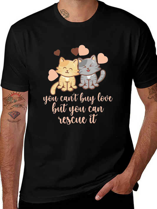 Rescue Love Unisex T-Shirt - Cat Lover Tee