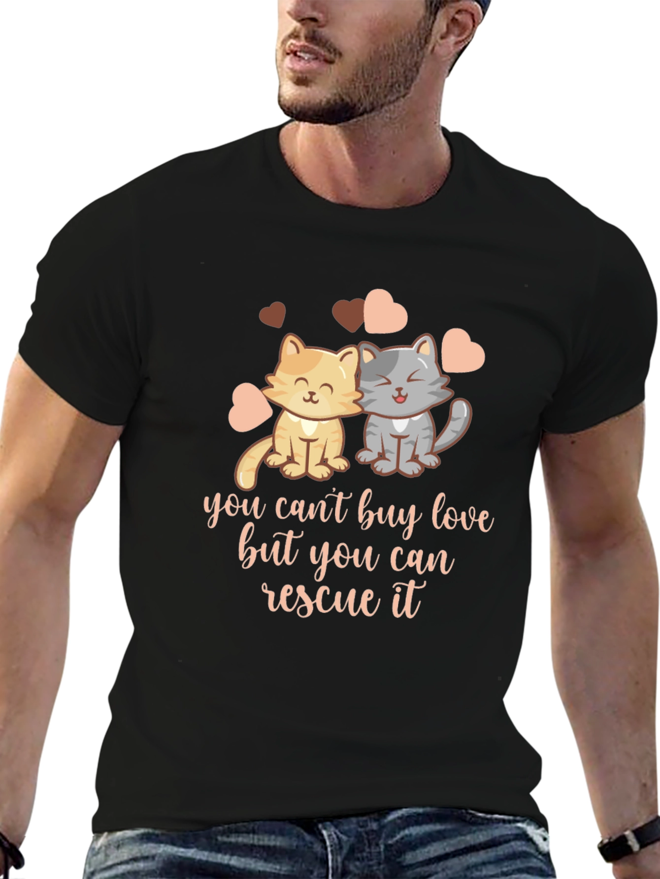 Rescue Love Unisex T-Shirt - Cat Lover Tee