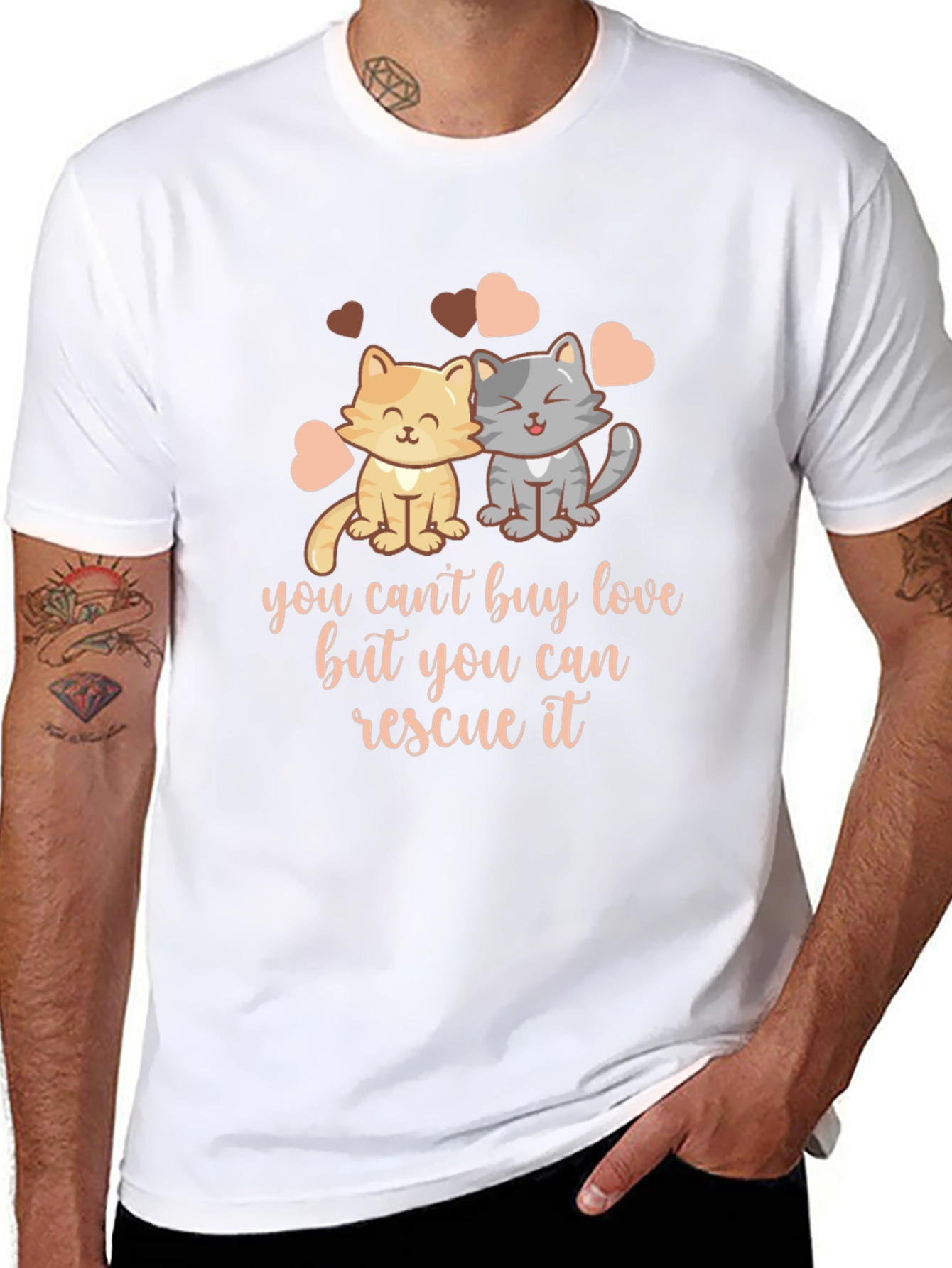 Rescue Love Unisex T-Shirt - Cat Lover Tee