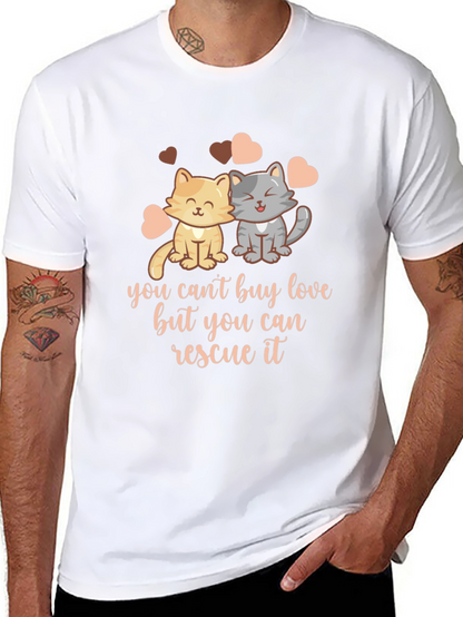 Rescue Love Unisex T-Shirt - Cat Lover Tee