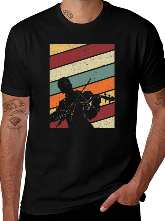 Vintage Violinist Retro Style T-Shirt