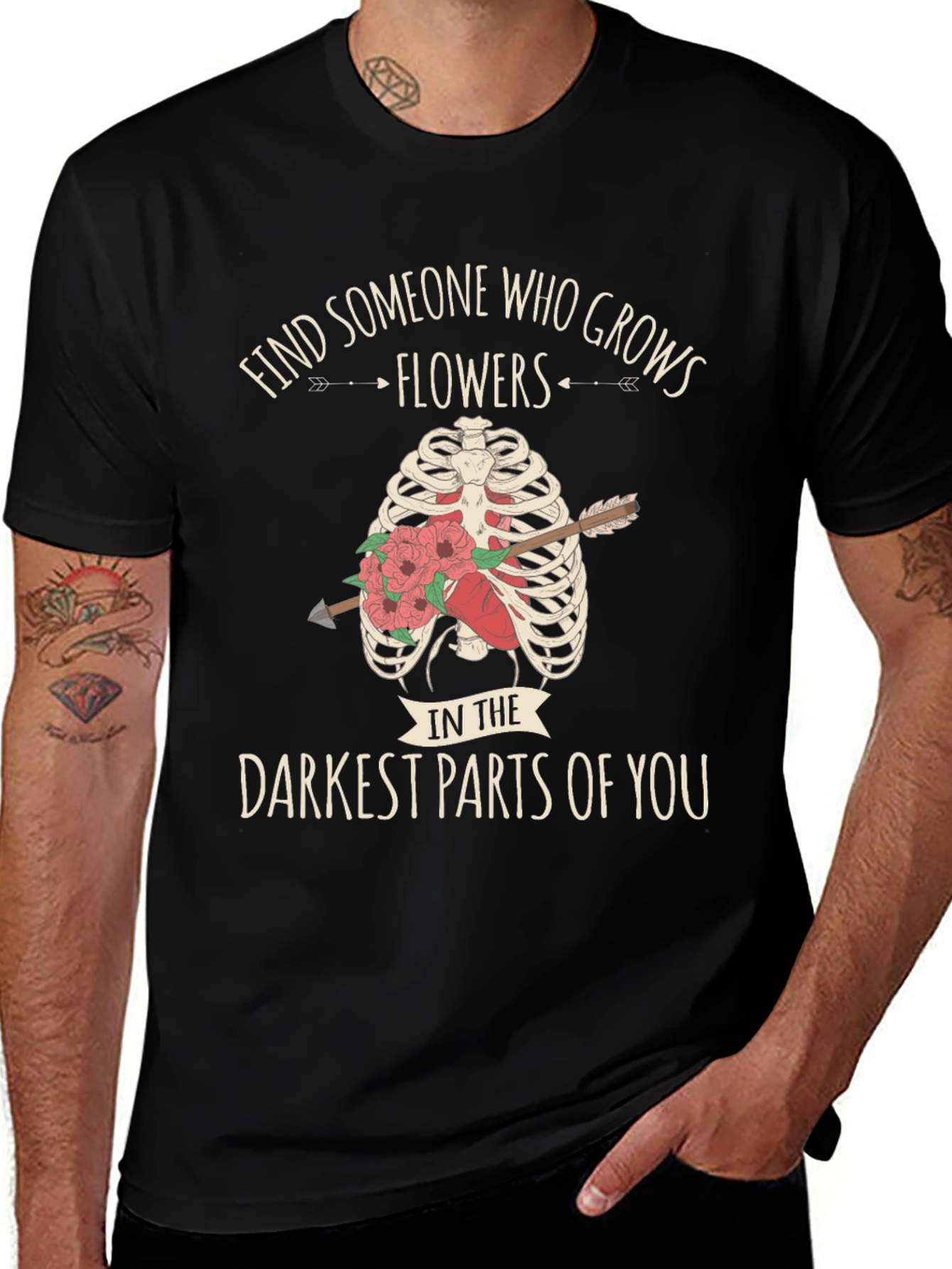 Darkest Parts Flowers Graphic Tee