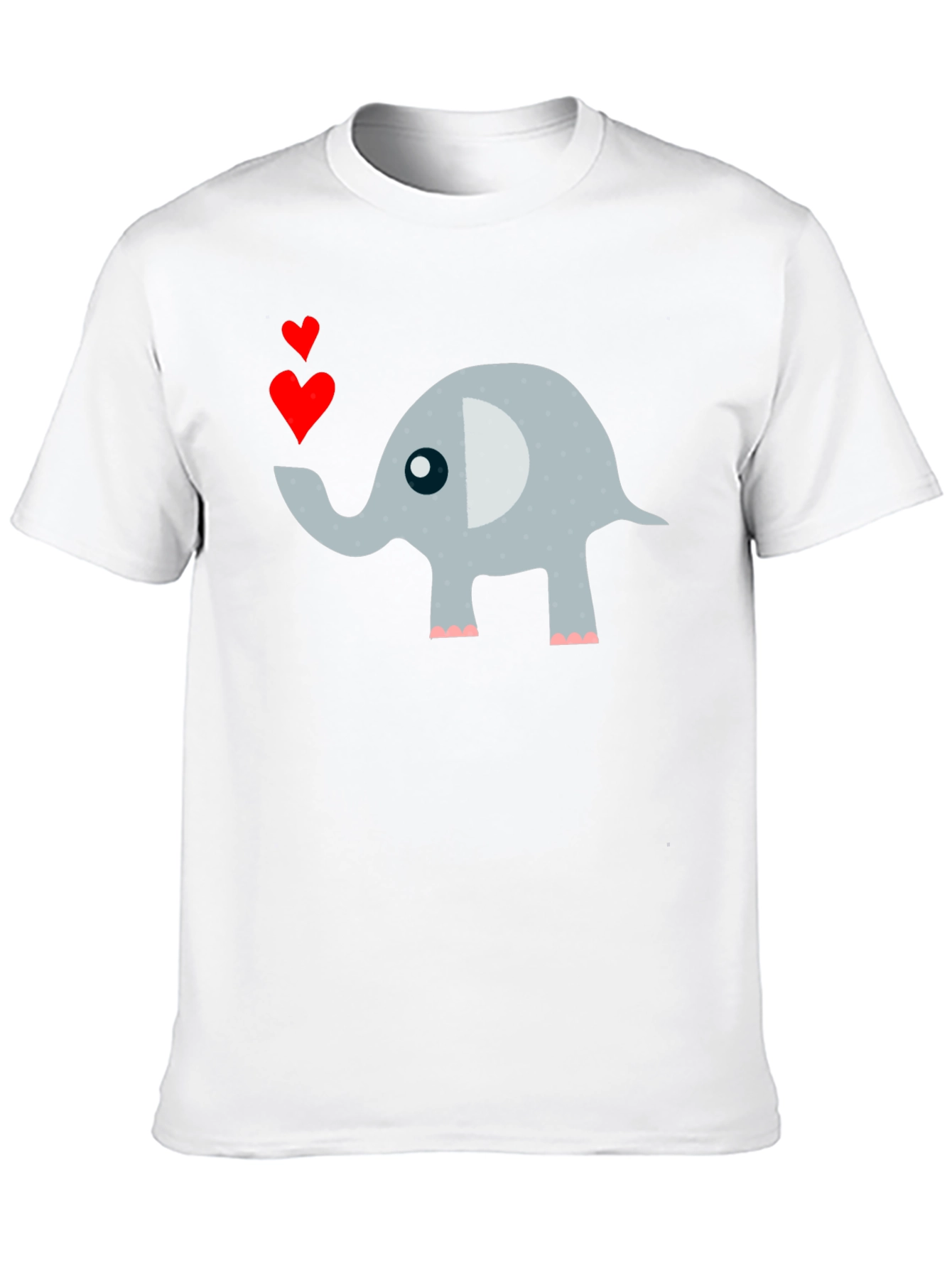 Elephant Love Mens T-Shirt Cute Animal Tee
