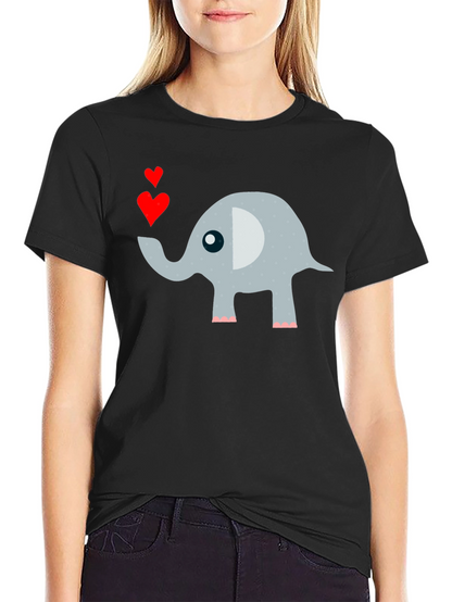 Elephant Love Mens T-Shirt Cute Animal Tee