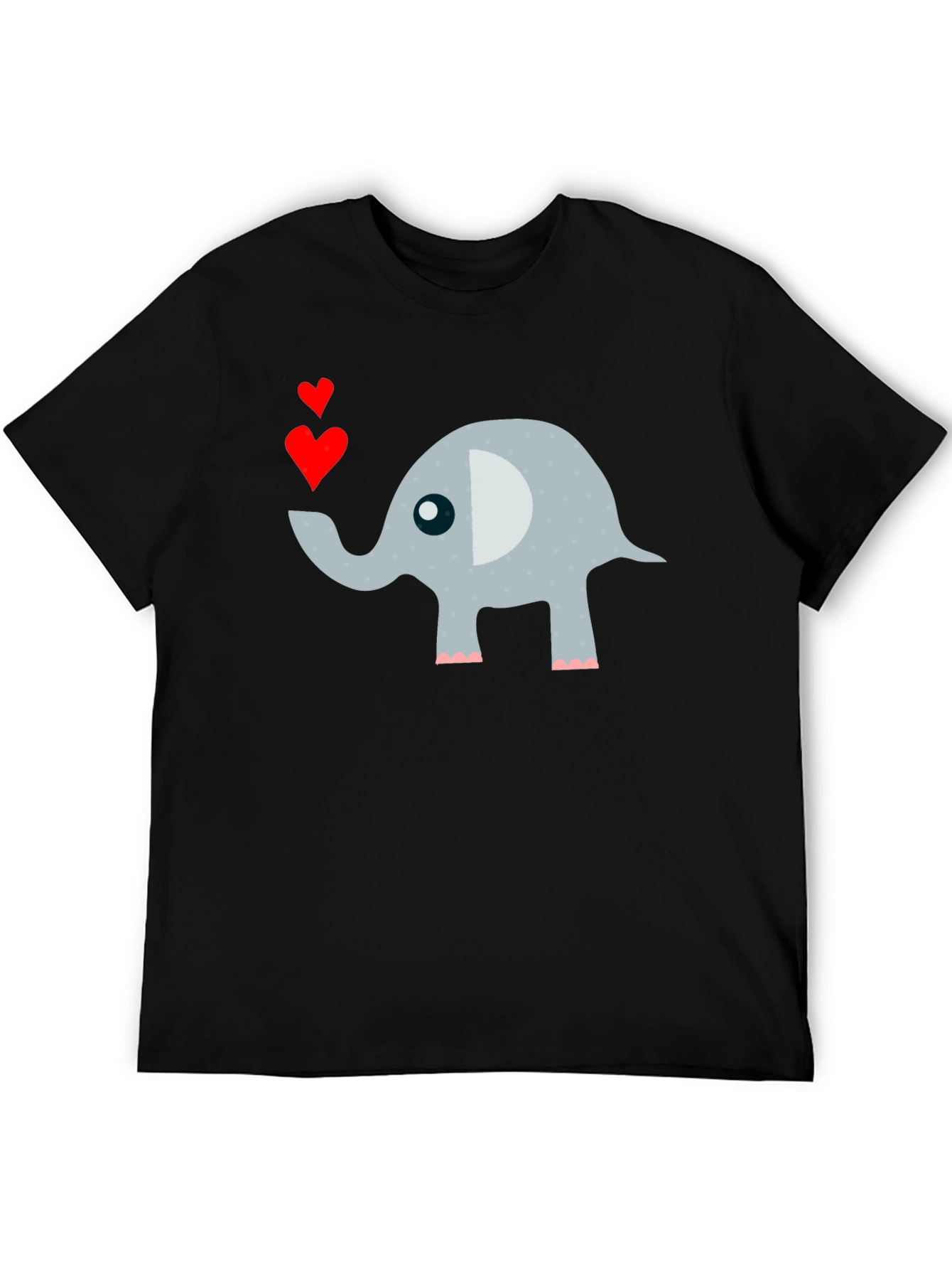 Elephant Love Mens T-Shirt Cute Animal Tee
