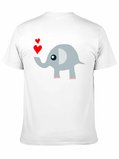 Elephant Love Mens T-Shirt Cute Animal Tee