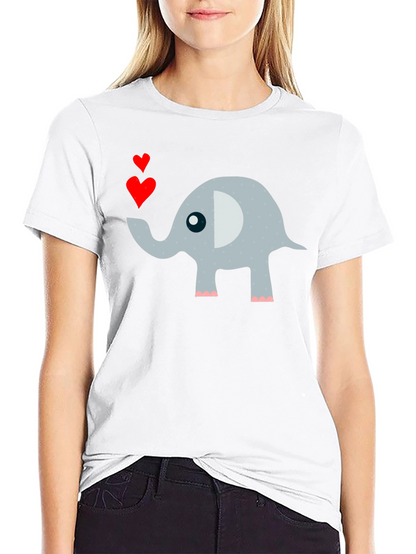 Elephant Love Mens T-Shirt Cute Animal Tee