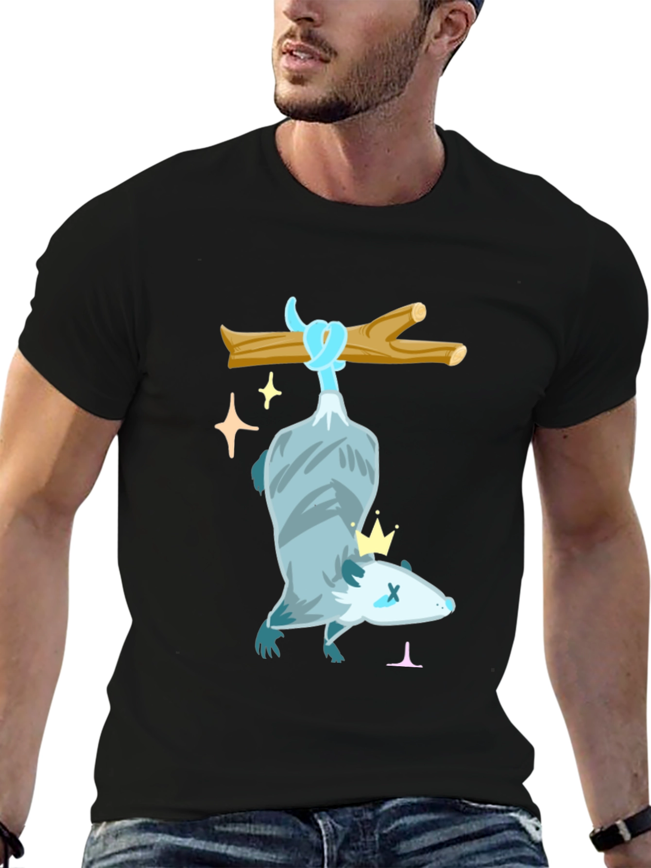 Hanging Opossum Tee - Play Dead and Shine!