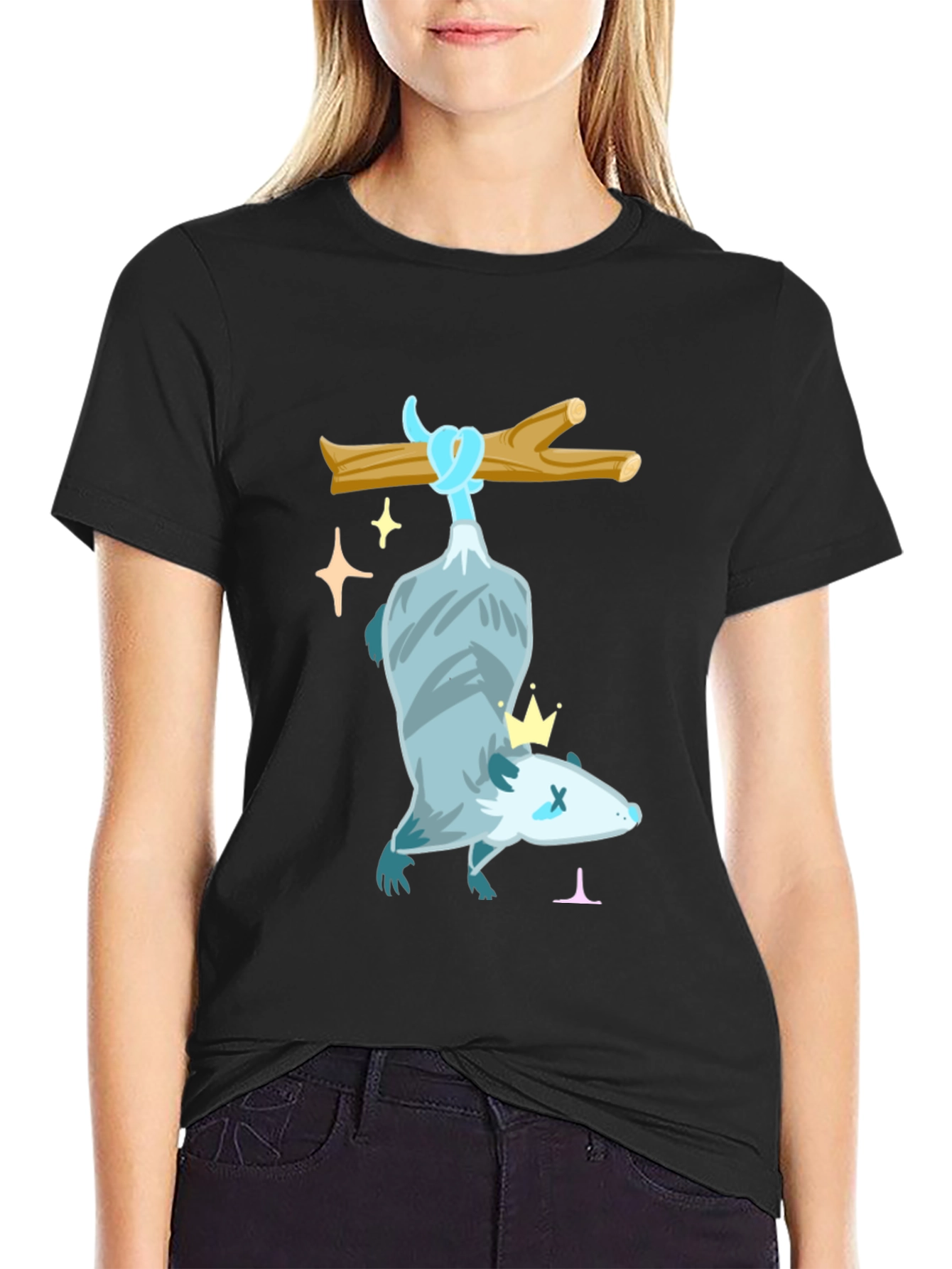 Hanging Opossum Tee - Play Dead and Shine!