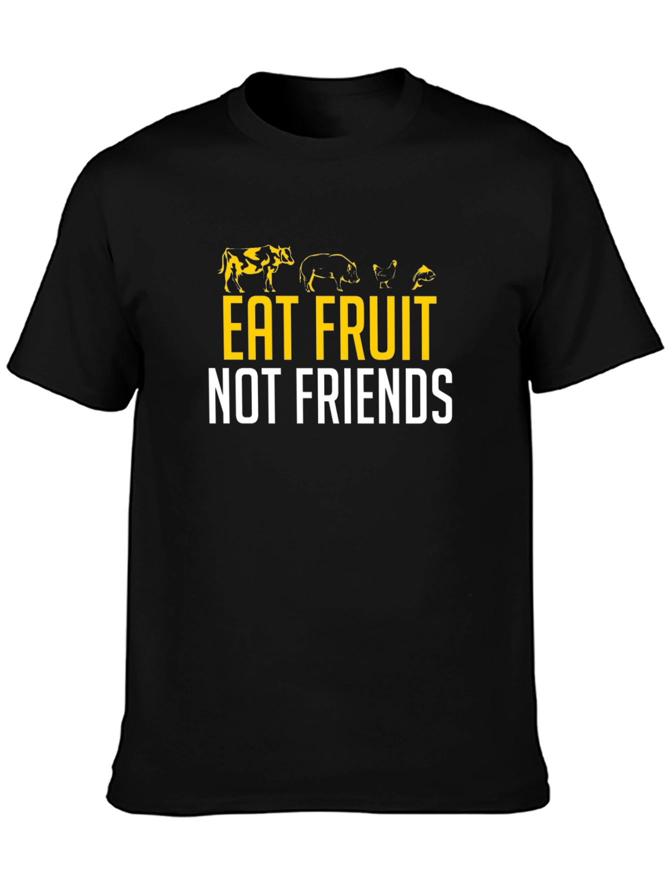 Eat Fruit Not Friends Vegan Graphic Tee