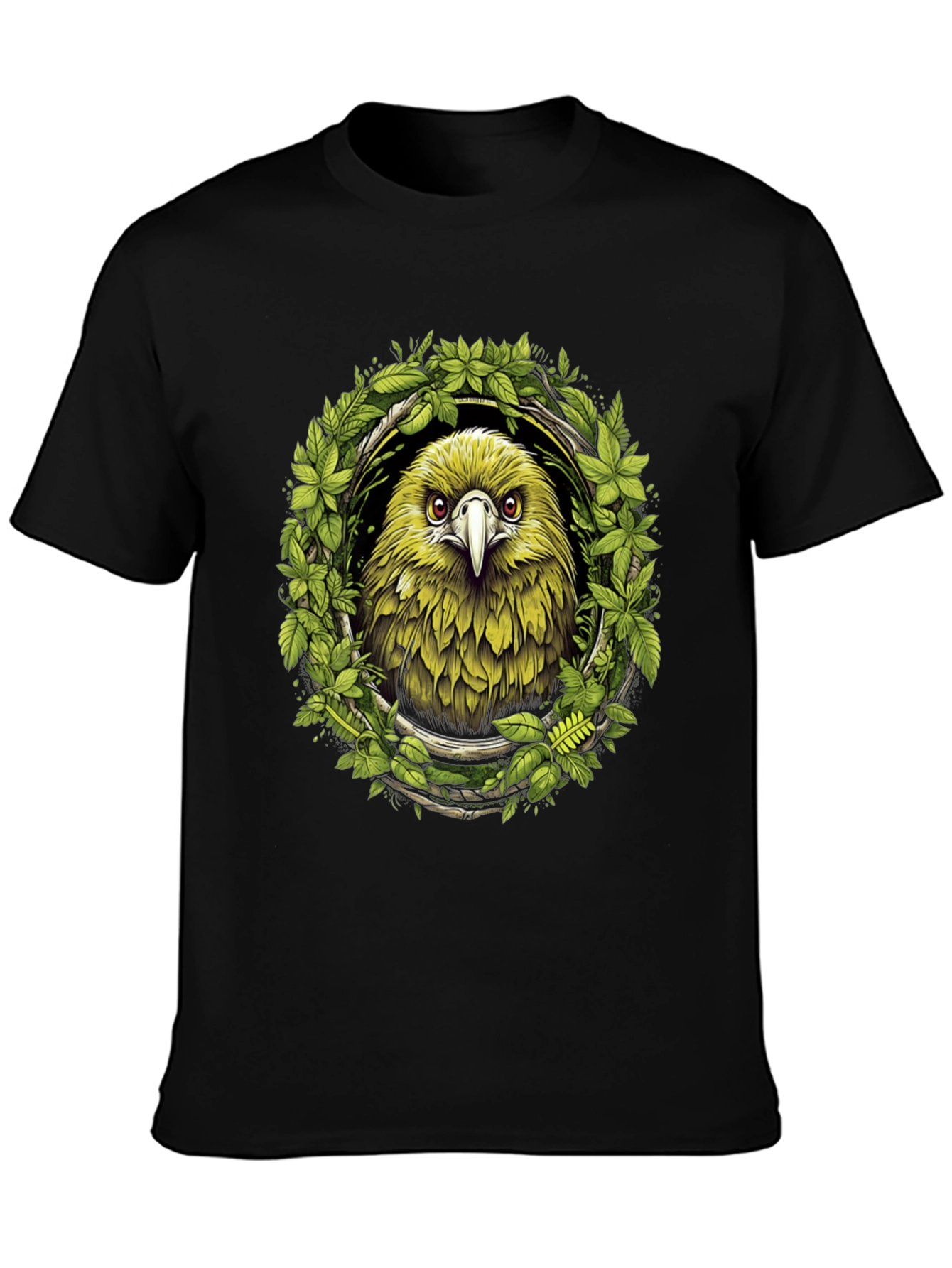 Eagle Wreath Graphic Tee - Nature Inspired Bird Shirt