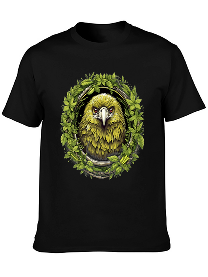 Eagle Wreath Graphic Tee - Nature Inspired Bird Shirt