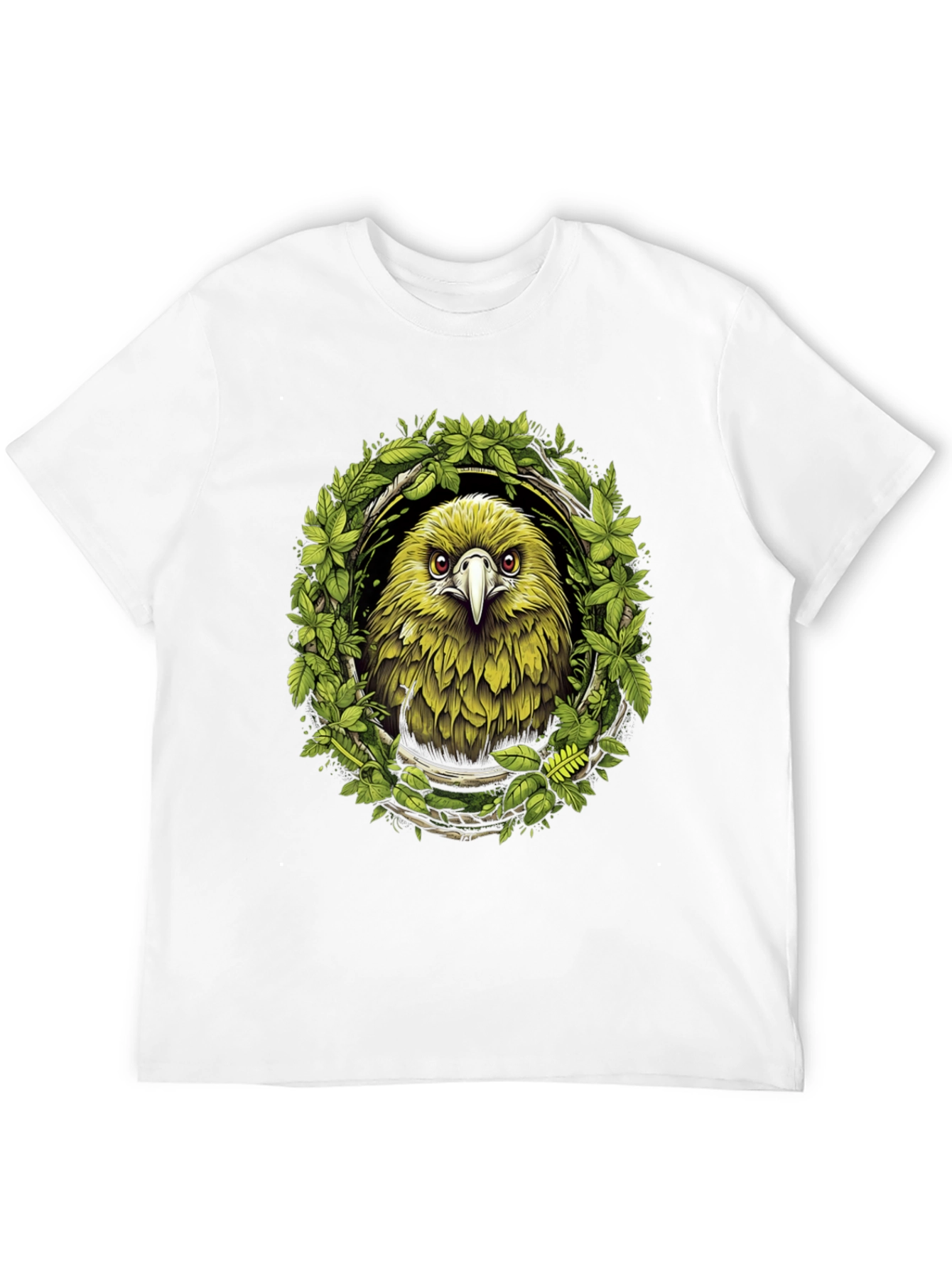 Eagle Wreath Graphic Tee - Nature Inspired Bird Shirt