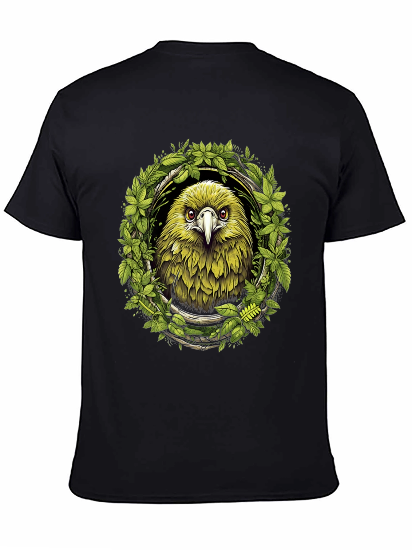 Eagle Wreath Graphic Tee - Nature Inspired Bird Shirt