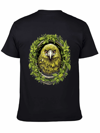 Eagle Wreath Graphic Tee - Nature Inspired Bird Shirt