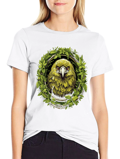 Eagle Wreath Graphic Tee - Nature Inspired Bird Shirt