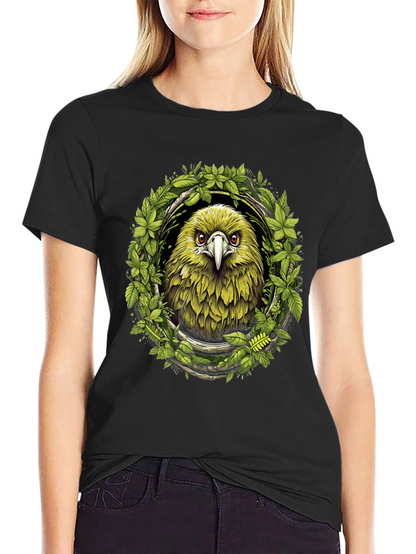 Eagle Wreath Graphic Tee - Nature Inspired Bird Shirt