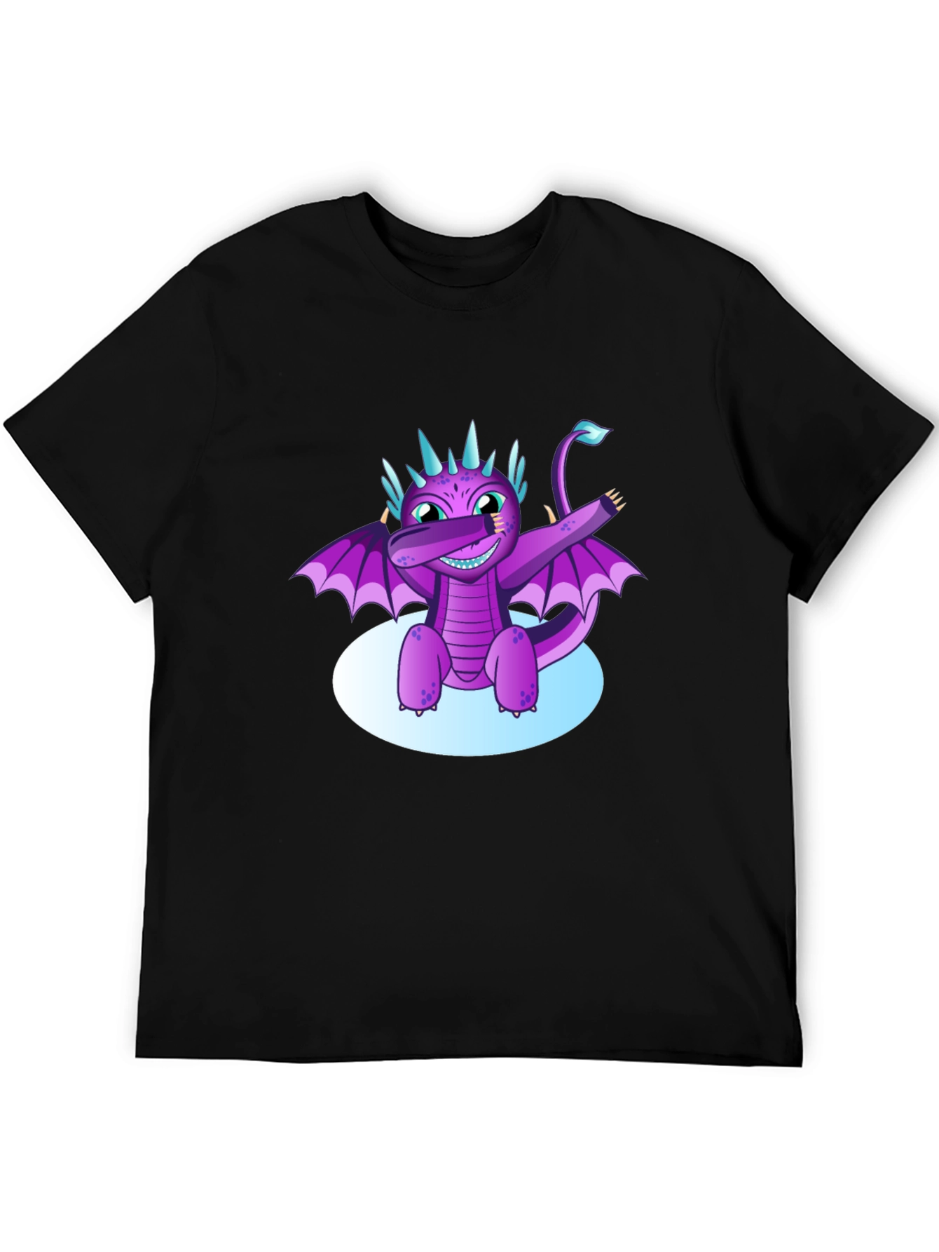 Dabbing Dragon Graphic Tee - Cool Black T-Shirt