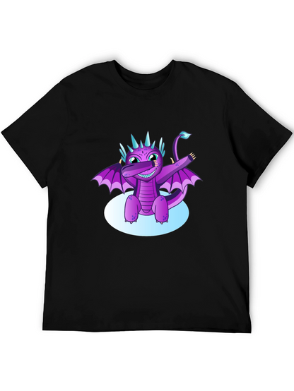 Dabbing Dragon Graphic Tee - Cool Black T-Shirt