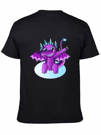 Dabbing Dragon Graphic Tee - Cool Black T-Shirt