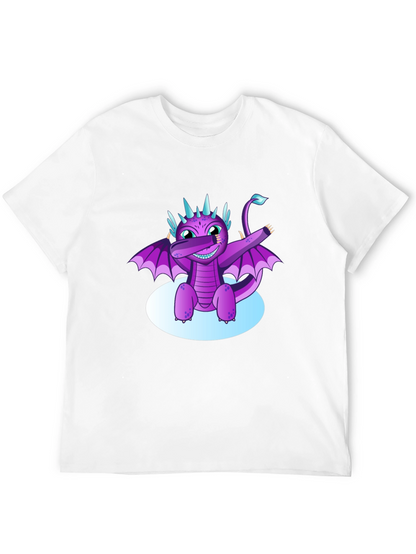 Dabbing Dragon Graphic Tee - Cool Black T-Shirt