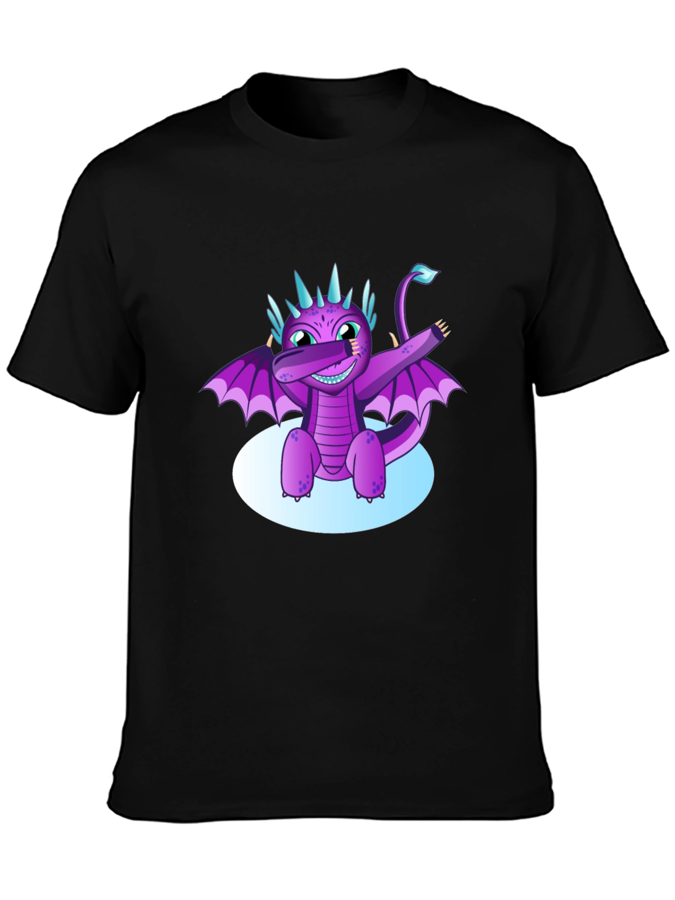 Dabbing Dragon Graphic Tee - Cool Black T-Shirt