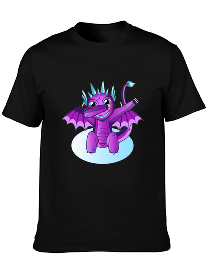 Dabbing Dragon Graphic Tee - Cool Black T-Shirt