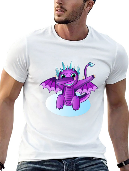 Dabbing Dragon Graphic Tee - Cool Black T-Shirt