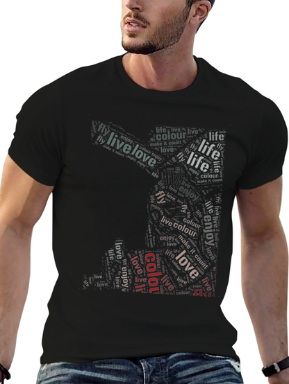 Live Love Fly Graphic Print Black T-Shirt
