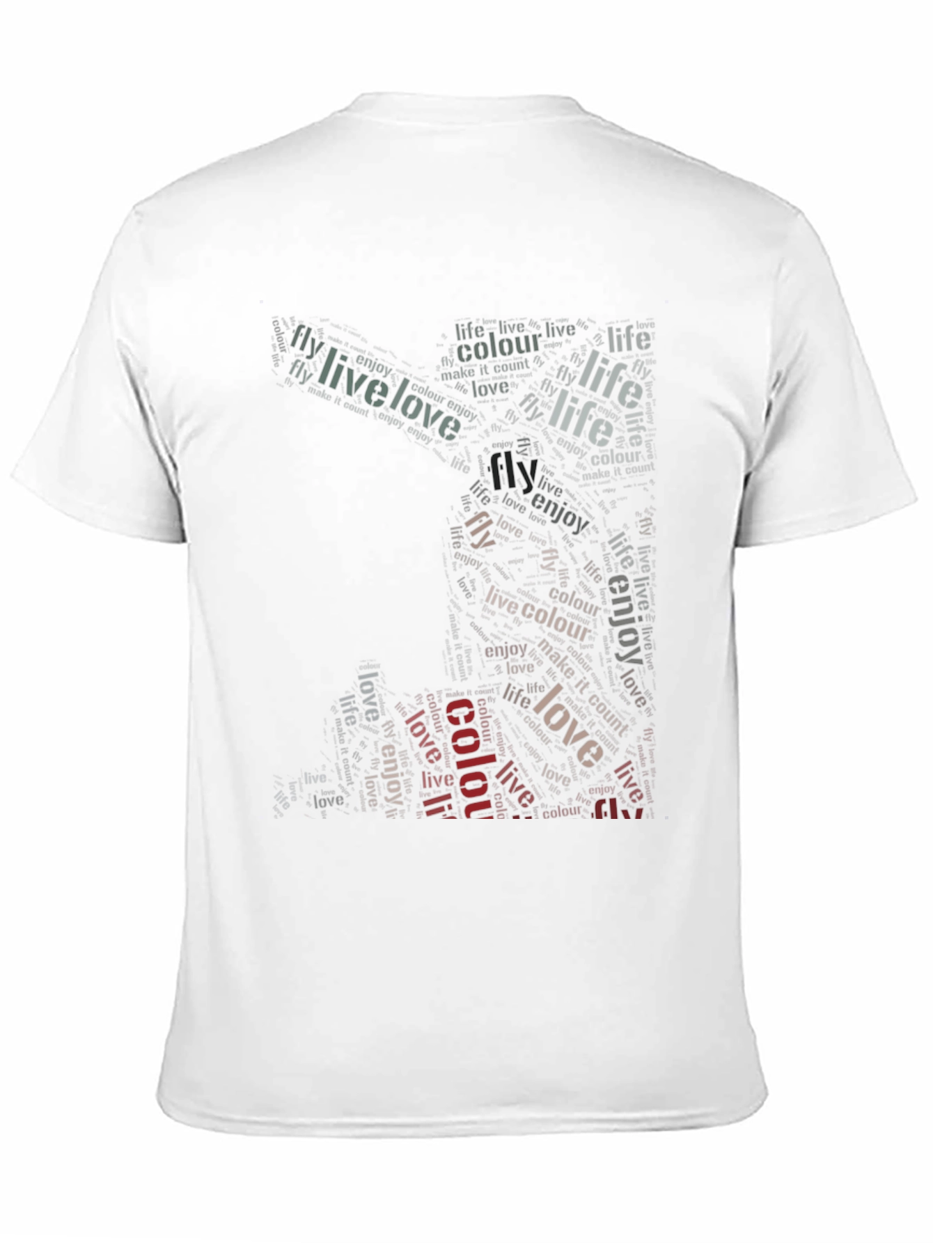 Live Love Fly Graphic Print Black T-Shirt
