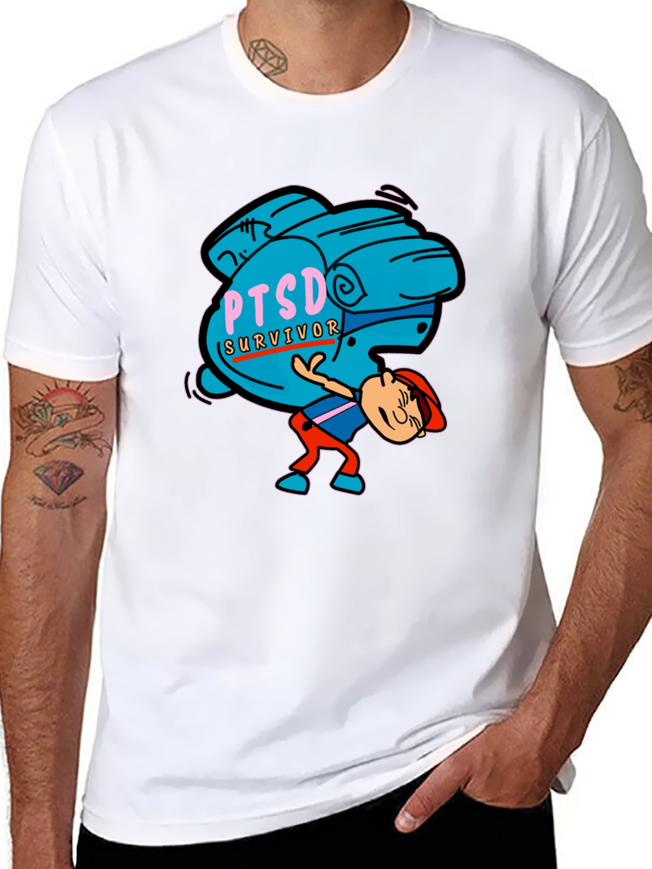 PTSD Survivor Graphic Tee - Mental Health Awareness
